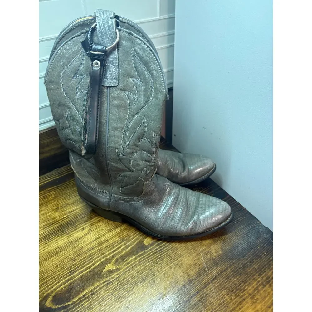 Laredo Gray Cowboy Boots Size 9